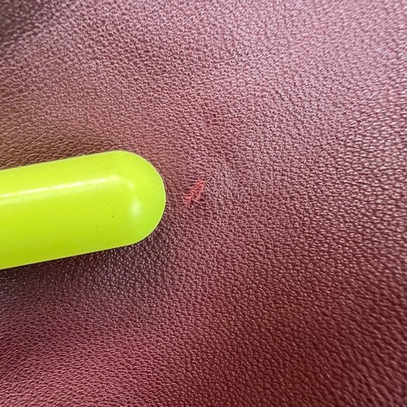 Vtg Kenneth Cole New York Mens Blazer Jacket Leather Coat Oxblood Burgundy XXL - Picture 16 of 16